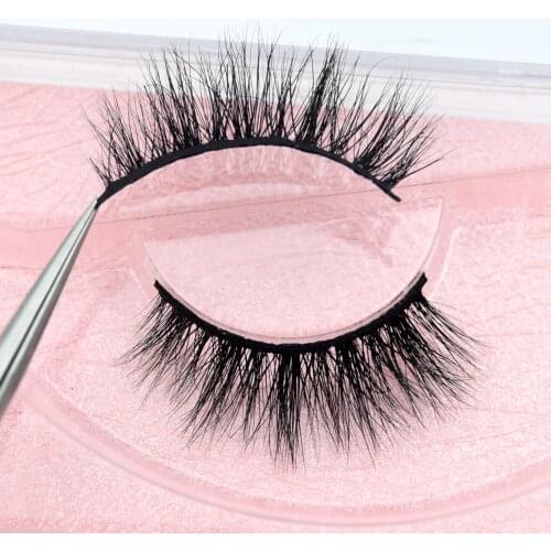 Visofree Mink Eyelashes Handmade False Eyelashes Crisscross 3D Mink Hair Lashes Beauty Eyelashes Wimpers for Makeup M15