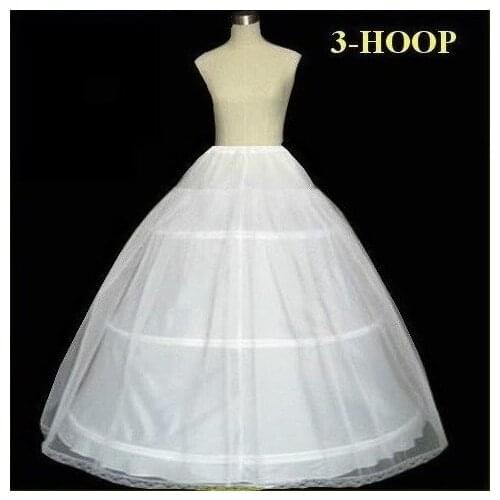 Plus size In Stock Hot Sale 3 Hoop Ball Gown Bone Full Crinoline Petticoats For Wedding Dress Wedding Skirt Accessories Slip