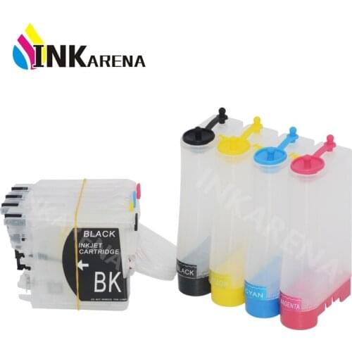 INKARENA For Brother LC 65 40 71 73 75 XL Empty Ink Supply System CISS For MFC J615W J615WWIFI J615N 670CD 670CDW 675CD 675CDW