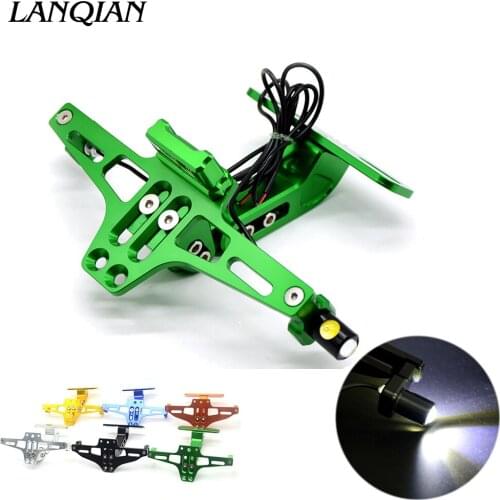 Motorcycle Adjustable License Number Plate turn sigals Bracket For Kawasaki Z750 Z800 Z1000 Z1000SX ER6N/F ninja 250R/300