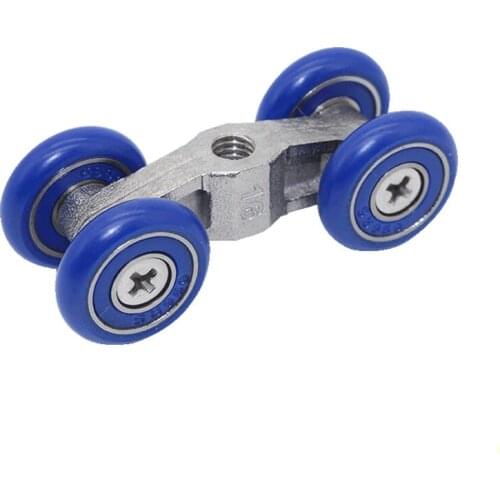 Shower room door roller ultra-quiet wooden window sliding door pulley hanging rail track nylon wheel glass door hardware part