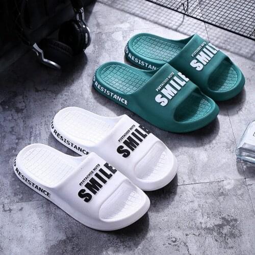 Summer Women Men Slippers Beach Slide Sandals Non-Slip Soft Sole Couple Ladies Home Outdoor Bathroom Shoes Platform Chaussure