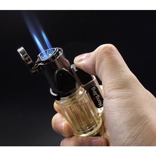 Windproof Torch Jet Lighter Turbo Gas Three Nozzles BBQ Ignition Inflatable Butane Spray Gun Cigar Cigarettes Pipe Gas Lighter