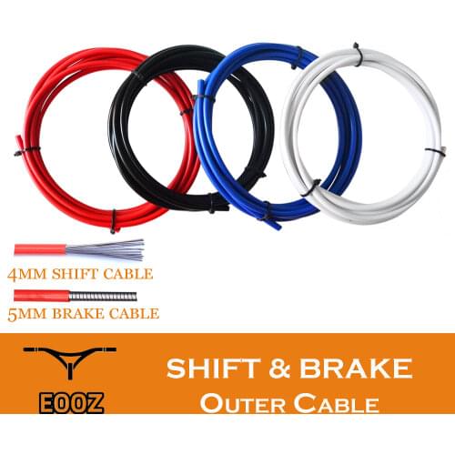 EOOZ Bike SHIFT & BRAKE OUTER CABLE Bicycle Brake Cables Shift Cable 4mm/5mm MTB Road Bike Shifter Brake Cable Line Pipe
