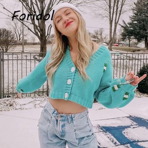 Flower Crochet Knitted Cardigan Sweater Sets Women Casual Sweater Cardigan Vintage Long Sleeve Jumper Top Autumn Winter