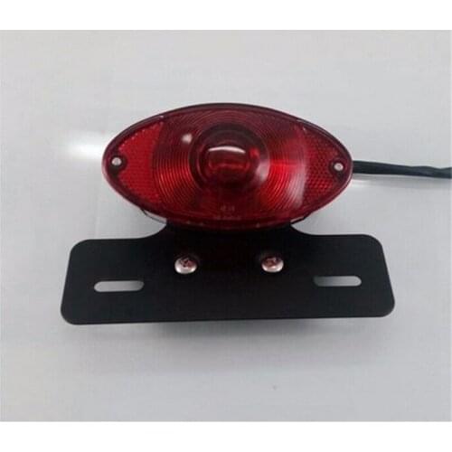 Motorcycle Rear Taillight Brake Tail Light Lamp Dirtbike Moped Red Tail Lights Motocross Scooter Turn Signal Integrated Light