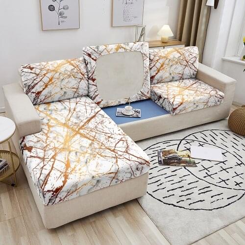 Furniture Protector Marble Sofa Cushion Cover Sofa Protector Seat Cushion Slipcover Elastic Sofa Covers for Living Room