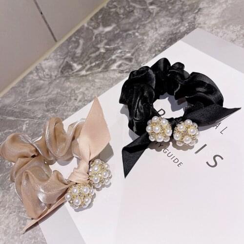 Women Lady Fashion Elastic Hair Ring Luxury Crystal Hair Rubber bands Rope Headbands Ties Hair Accessories for Women & Girls