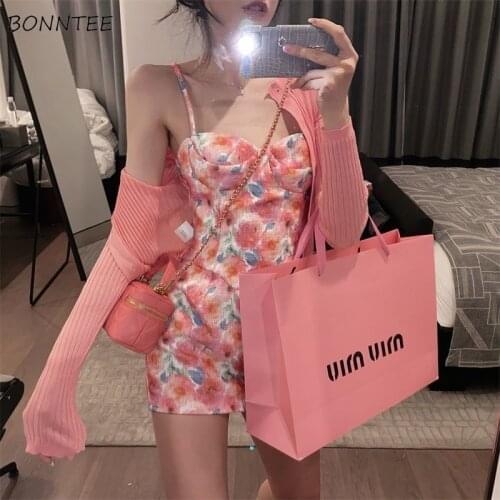 Sets Women Summer 2 Piece Outfit Floral Sweet Girls Fashion All-match Streetwear Korean Style Comfortable Elegant Holiday New