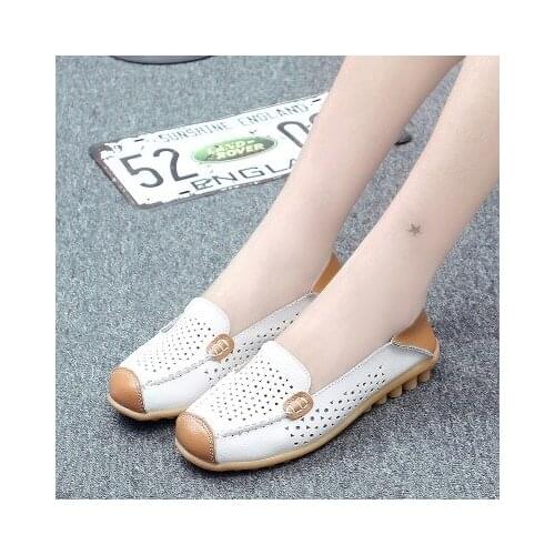 2017 New Spring women flats hollow out comfortable loafers women shoes female casual shoes Pinhole breathable shoes