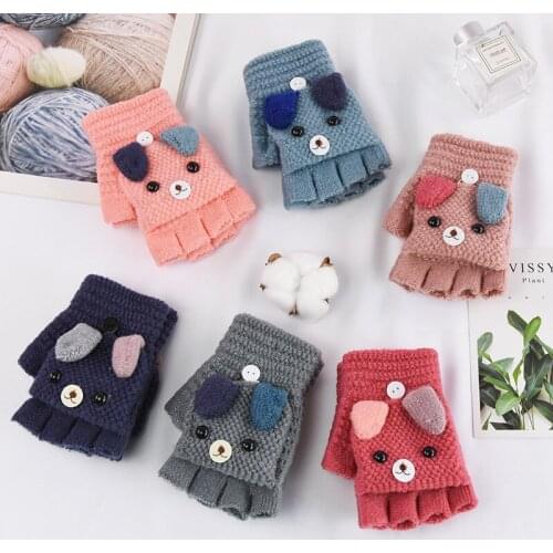 1 Pair Winter Warm Gloves Baby Gloves Kids Mittens Baby Accessories Glove Toddler Thicken Patchwork Hot Baby