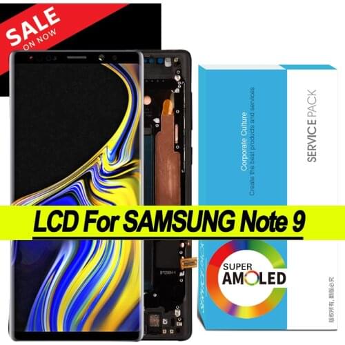 100% Tested with Burn Shadow Amoled Display with frame for Samsung Galaxy Note 9 N960F LCD Touch Screen Digitizer Repair Parts
