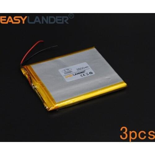3pcs/Lot 3.7V 3500mAh 556680 Rechargeable li Polymer Li-ion Battery For Bluetooth Notebook Tablet PC iPAQ E-Book PDA Portable