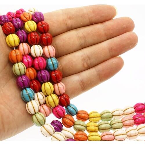 38 pcs/bar Natural stone fashion beads Semi-precious stone color watermelon loose beads Bracelet necklace jewelry accessories