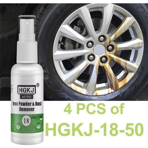 4 PCS of HGKJ-18-50 Car Paint Wheel Iron Rust Remover Rust removal Spray Cleaner Wheel Cleaner Spray Rust Remover Tool