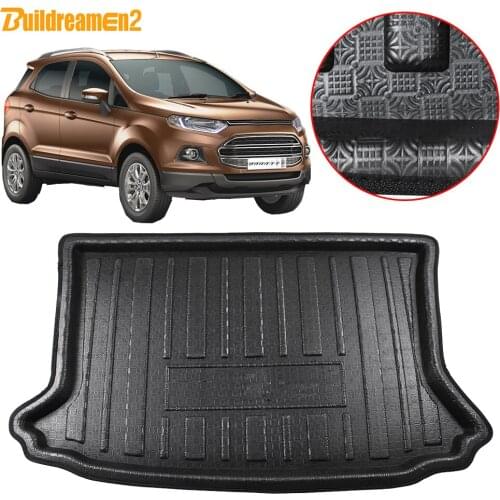 Buildreamen2 For Ford Ecosport Car Tail Trunk Mat Boot Tray Liner Floor Carpet Luggage Cargo Mud Pad 2013 2014 2015 2016 2017