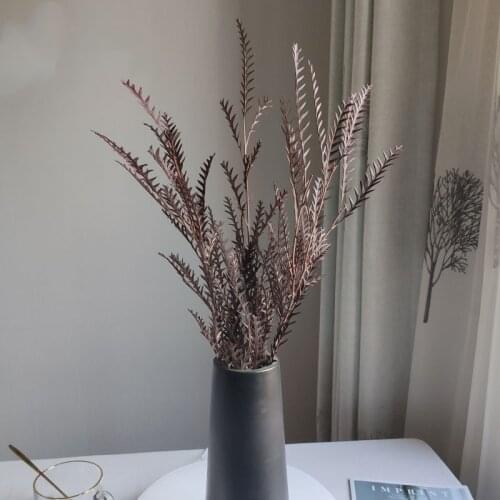 3pcs Preserved Flower White Bouquet Flores Wedding Home Decor Accessories Party Decoration Natural Plants Dried Fern Leaves