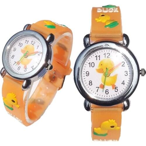 New listing 3D animal giraffe Silicon Children Watch duck Cartoon whale design Kids sports boys girls clock quartz wrist watches