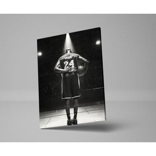 Black And Gray Canvas Painting Boys Room Home Decorative Basketball Player Poster MVP Superstar Picture Wall Art Decoration