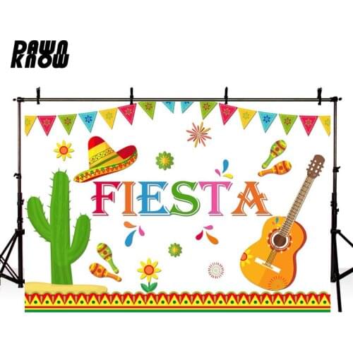 DAWNKNOW Cartoon Fiesta Photography Background Baby Photocall Party Carnival Photo Backdrop Children Photo Studio lv1166