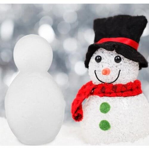 4 Pcs Christmas White Snowman Shape Mold Polystyrene Foam Styrofoam Crafts