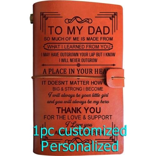 Engraved Leather journal personalized gifts to my husband BJ260 Customized Notebook A5 Dropshipping Supplier US Store Diary