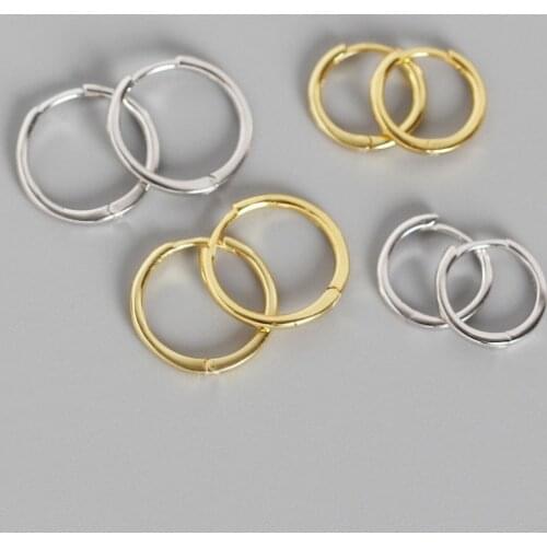 WTLTC 925 Sterling Sliver Tiny Huggie Hoop Earrings for Women Shiny Helix Cartilage Earrings Small Round Circle Hoops Earrings
