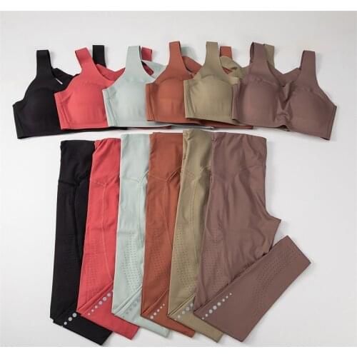 New Yoga Set High Waist Leggings Sports Bra Women Fitness Tight Pants Sexy Sports Suit Gym Yoga Suit Quick Dry Workout Clothing