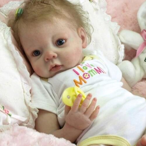 NPK Reborn Doll Kits for 22inches Soft silicone Reborn Baby Dolls Accessories DIY toy bebe reborn parts unpainted kit