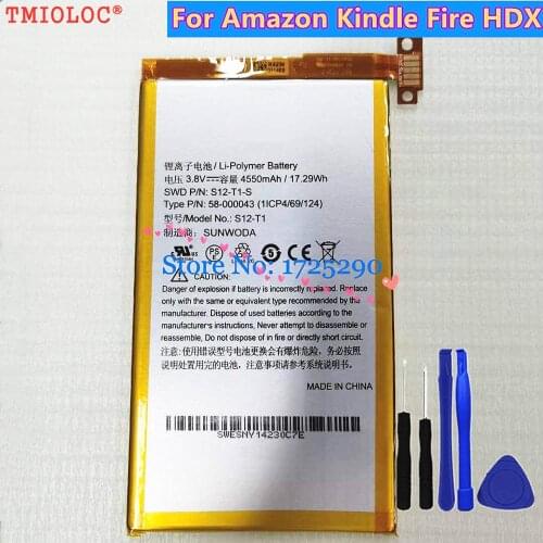 Original S12-T1 S12-T1-S Battery 4550mAh For Amazon Kindle Fire HDX 7 C9R6QM Kindle Fire HDX