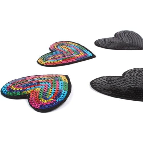 12 Systle Sequined Star Iron On Patches Handmade Craft Embroidery Appliques Stripe Jeans Clothes Sticker Sewing Garment Badge