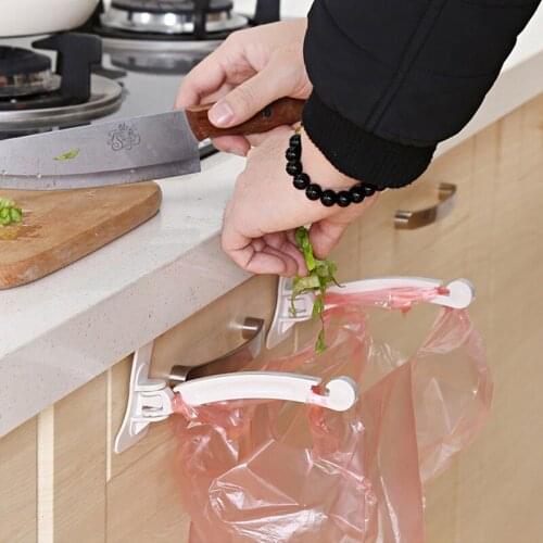 Cabinet Garbage Bag Hanger Plastic Hook