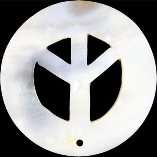 2PCS Peace Sign Shell Flakes Natural Mother of Pearl Shell Pendants DIY Earrings Necklace Jewelry Making Women Girls Gifts