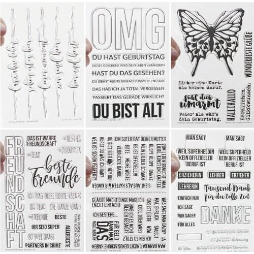 German Words Transparent Clear Silicone Stamp/Seal for DIY scrapbook/photo album Decorative clear stamp A112