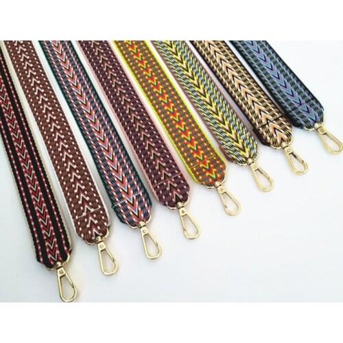HJKL 2021 Bag Strap Woman Colored Straps for Crossbody Messenger Shoulder Bag Accessories Adjustable Embroidered Belts Straps