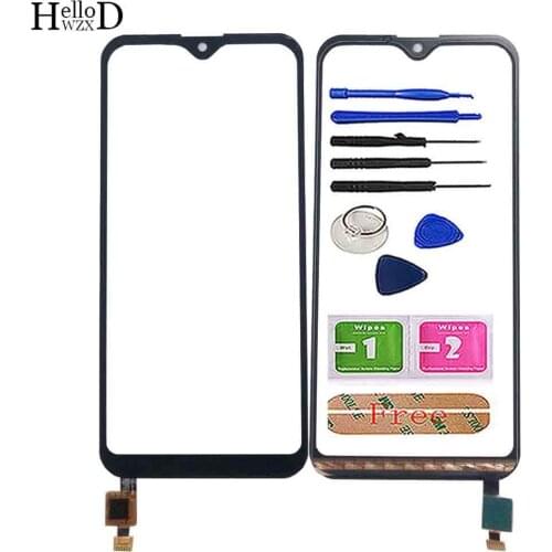 Mobile Touch Screen For Leagoo M12 Touch Screen Digitizer Panel Lens Sensor Front Glass TouchScreen Tools 3M Glue Wipes