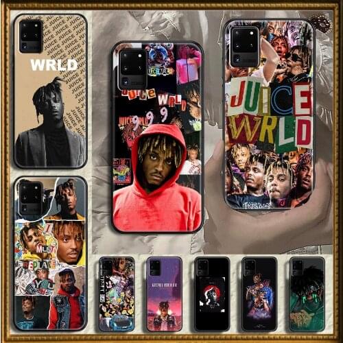 Juice WRLD Hip hop Phone case For Samsung Galaxy Note 4 8 9 10 20 S8 S9 S10 S10E S20 Plus UITRA Ultra black pretty cell cover