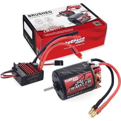 SURPASS HOBBY 540/550 5-Slot Brushed Waterproof Motor 10T 11T 12T 16T 20T ESC 60A 80A for 1/10 RC Crawler Car Axial SCX10 TRX4