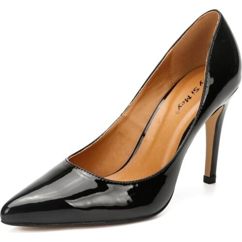 Unisex Men Women 10cm Sexy Stiletto Heels Pointed Toe Pumps Red Black Basic Pumps Size 42 43 45 46 48 11 12 13 14 15 16