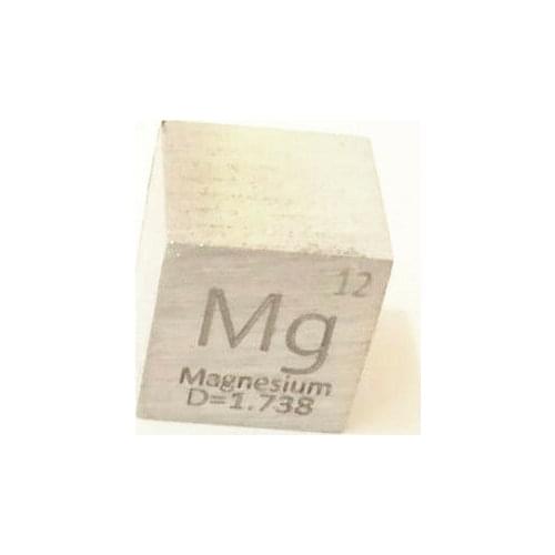 High Purity 99.99% Pure Magnesium Mg Carved Element Periodic Table 10 mm Cube