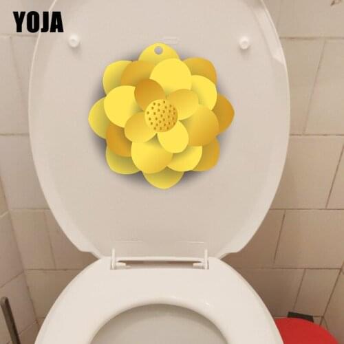 YOJA 20.8*21.8CM Hollow Paper Cut Flower Kids Room Decoration Wall Decal WC Toilet Seat Stickers T1-0523