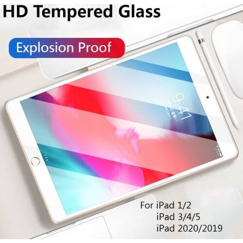Tempered Glass For Apple iPad 2 3 4 9.7" iPad 5 6 iPad Air Air1 Air2 iPad 2020 iPad 2019 Screen Protector Tablet High Clear Film