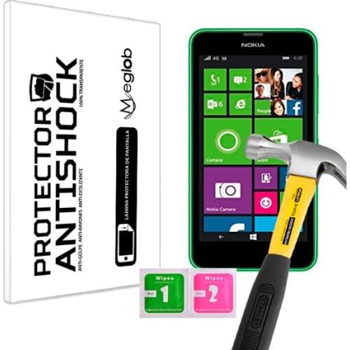 Protector de Pantalla Anti-Shock Anti-Golpe Anti-arañazos Compatible con Nokia Lumia 630