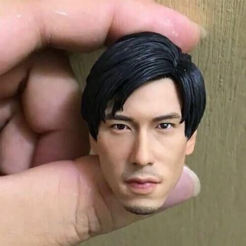 1/6 HK Star Roy Cheung Head Sculpt PVC Male Soldier Head Carving For 12'' Action Figure Dolls In Stock