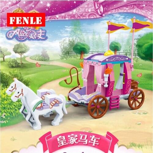 Girls Series Princess Toys Enchanted Castle Figures 1 Set Friends Building Blocks Bricks Compatible Royal Carriage