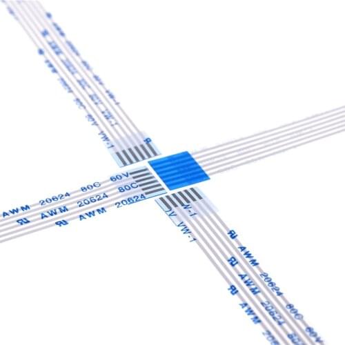 10pcs Flexible Flat Cable FFC 6 PIN 1.25 mm pitch same directions Length 100 150 200 250 300 400 500 mm