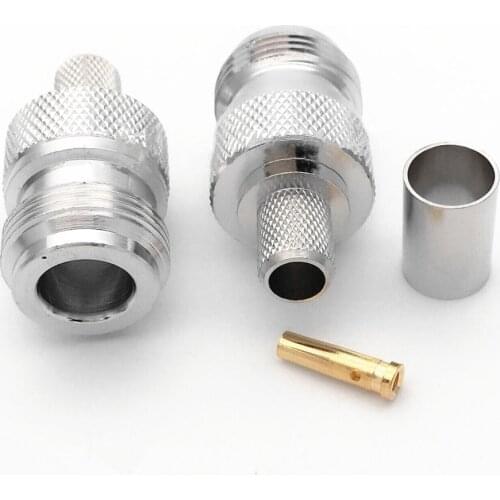 10PCS N Female L16 Female Connector Crimp 50-5 5DFB LMR300 Cables