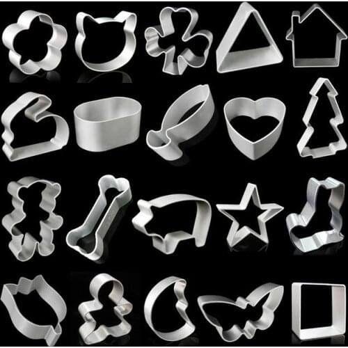 10set DIY Kitchen Baking Fondant Cake Decorating cookie mold Tools Pastry Aluminium Alloy Cookie Cutter Sugar craft