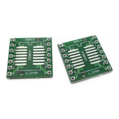 5 PCS IC SOP14 SSOP14 TSSOP14 DIP 0.65/1.27/2.54mm Adapter PCB Board Converter