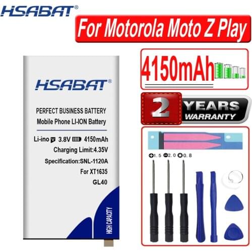 HSABAT GL40 4150mAh Battery for Motorola Moto Z Play for Moto Z Play Droid XT1635 XT1635-01 XT1635-02 XT1635-03 SNN5974A